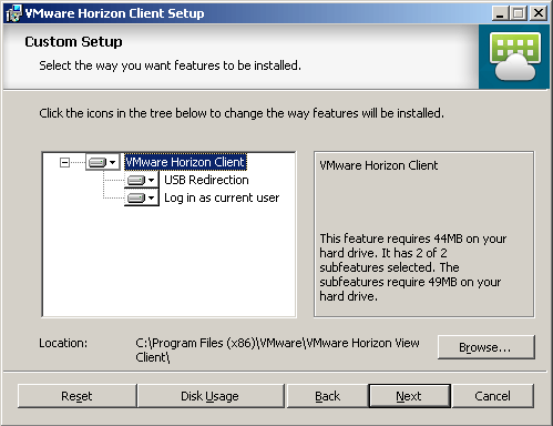 vmware horizon desktop client